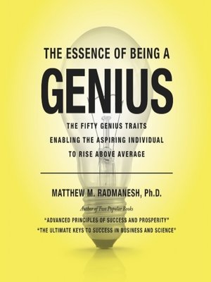 cover image of The Essence of Being A Genius